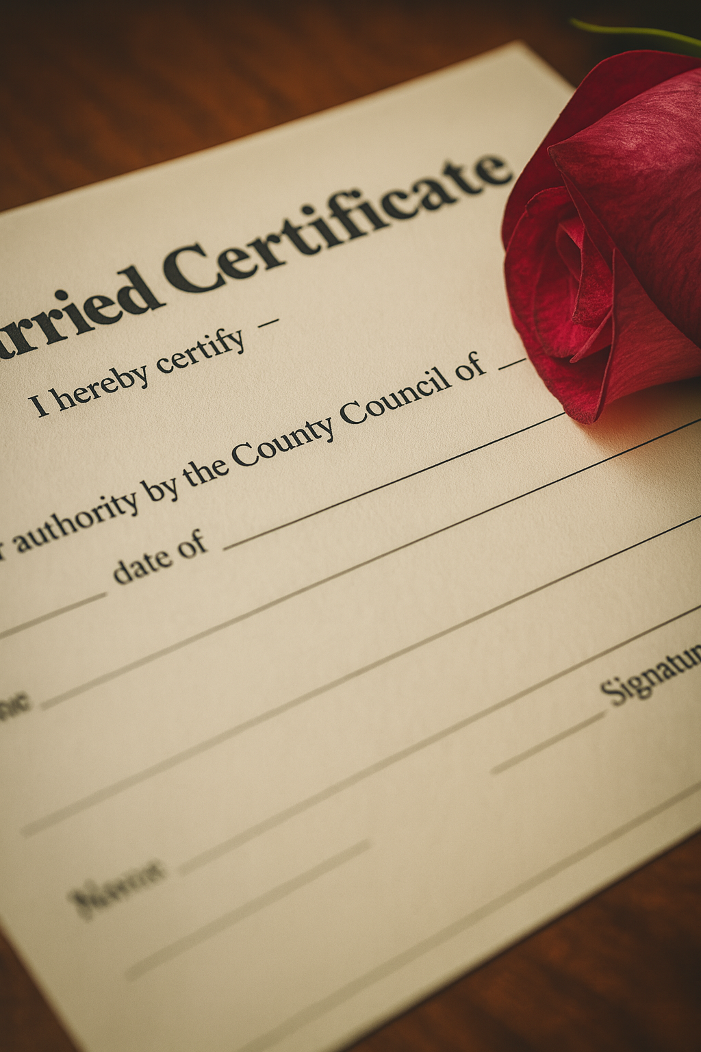 UNMARRIED CERTIFICATE FORMAT